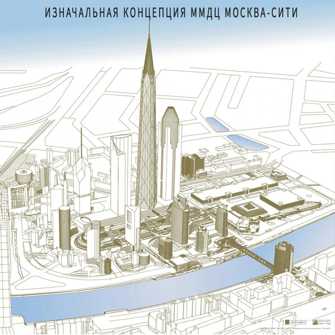 Как должна была выглядеть Москва-Сити?