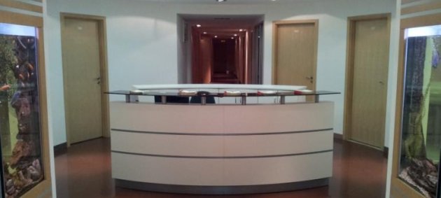 Просторный холл с ресепшен